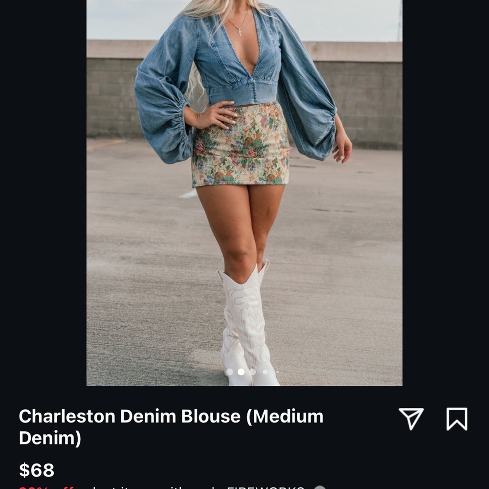 Denim top